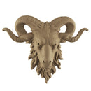 8"(W) x 6-1/2"(H) x 1-1/4"(Relief) - Ram's Head Design - [Compo Material] - Brockwell Incorporated