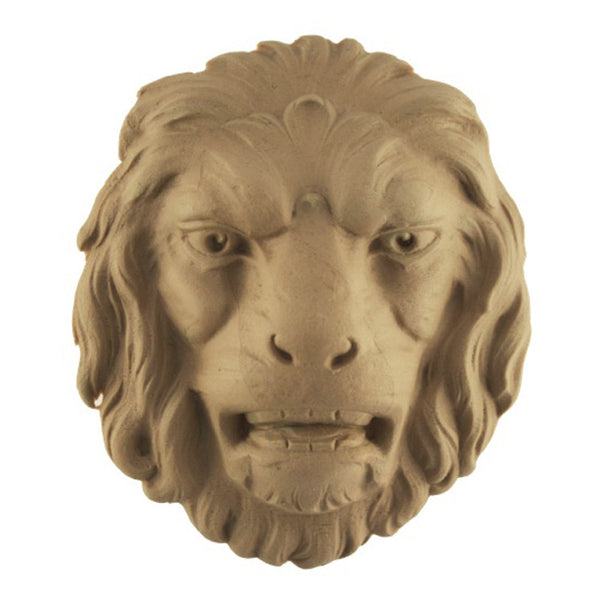 4"(W) x 4-3/4"(H) x 1-1/2"(Relief) - Lion's Head Design - [Compo Material] - Brockwell Incorporated