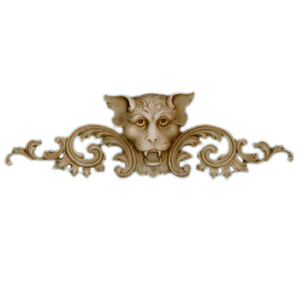 15-5/8"(W) x 5"(H) x 5/8"(Relief) - Louis XV Gargoyle Design - [Compo Material] - Brockwell Incorporated
