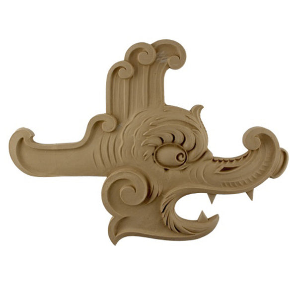 15-1/2"(W) x 11-1/4"(H) x 1/2"(Relief) - Chinese Serpent Design - [Compo Material] - Brockwell Incorporated