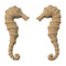 3-5/8"(W) x 8"(H) x 1/2"(Relief) - Sea Horse Design (PAIR) - [Compo Material] - Brockwell Incorporated