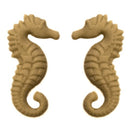 9/16"(W) x 1"(H) - Sea Horse Design (PAIR) - [Compo Material] - Brockwell Incorporated