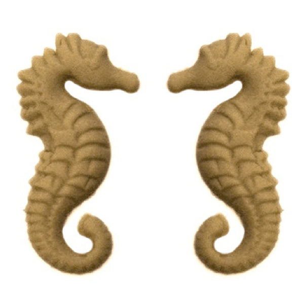 9/16"(W) x 1"(H) - Sea Horse Design (PAIR) - [Compo Material] - Brockwell Incorporated