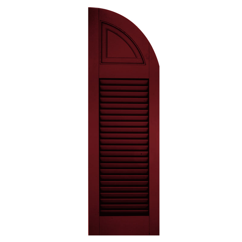 Solid Panel Arch Top Louver / Panel Combination Shutters - [Architectural Collection] - Brockwell Incorporated 