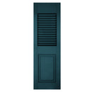 Exterior Window Shutters Custom Top or Bottom Rail Louver / Panel Combination Shutters - [Architectural Collection] - Brockwell Incorporated - ColumnsDirect.com