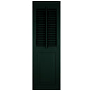 Exterior Window Shutters Faux Tilt Rod Louver / Panel Combination Shutters - [Architectural Collection] - Brockwell Incorporated - ColumnsDirect.com