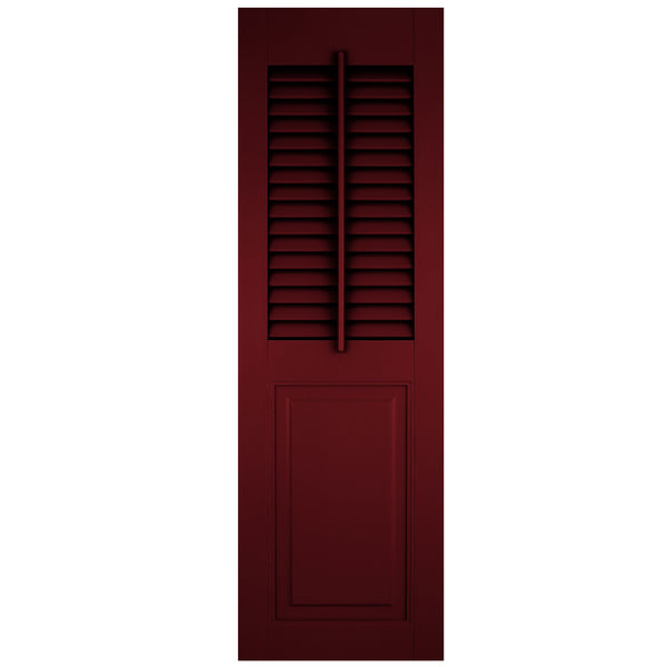Faux Tilt Rod Louver / Panel Combination Shutters - [Architectural Collection] - Brockwell Incorporated 