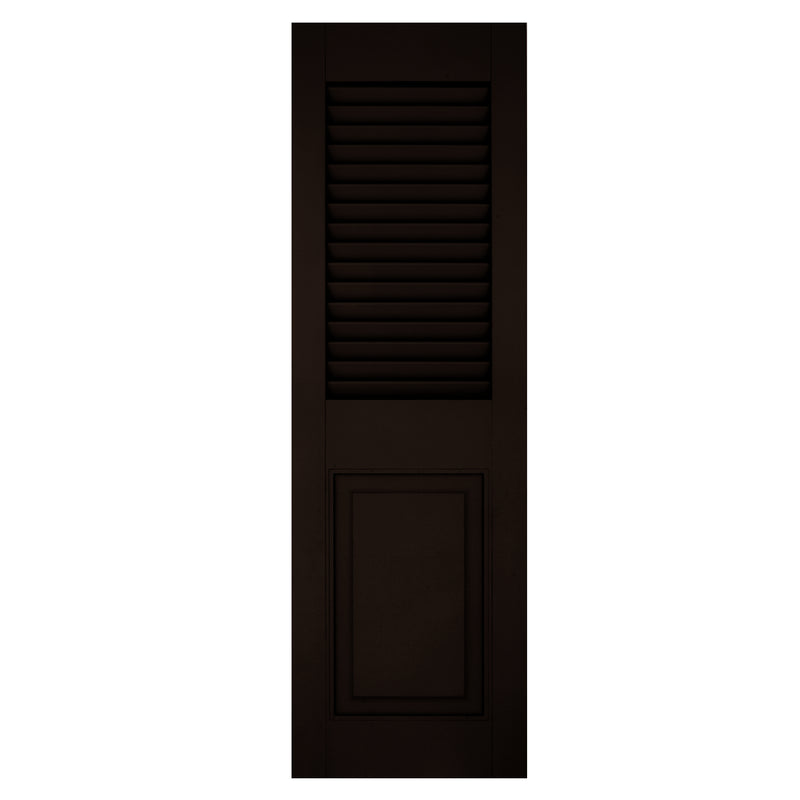 Exterior Window Shutters Standard Louver / Panel Combination Shutters - [Architectural Collection] - Brockwell Incorporated - ColumnsDirect.com