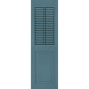 Exterior Window Shutters Vertical Mullion Louver / Panel Combination Shutters - [Architectural Collection] - Brockwell Incorporated - ColumnsDirect.com