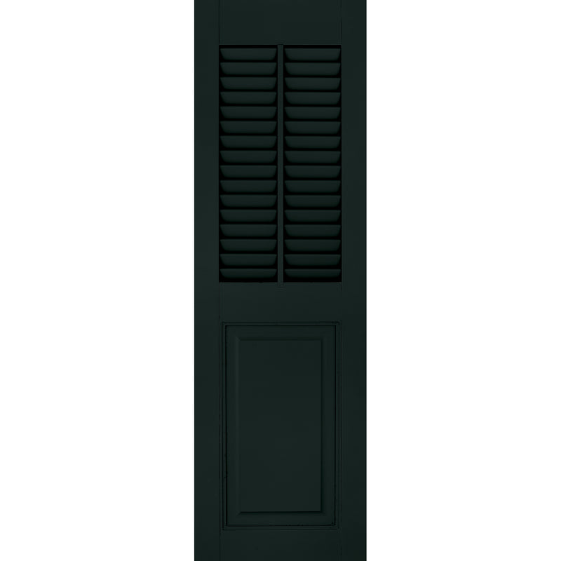 Exterior Window Shutters Vertical Mullion Louver / Panel Combination Shutters - [Architectural Collection] - Brockwell Incorporated - ColumnsDirect.com