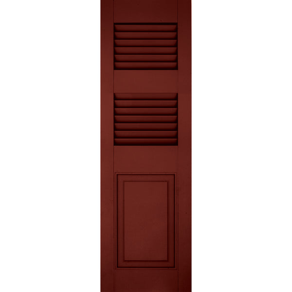 Additional Rail Louver / Panel Combination Shutters - [Architectural Collection] - Brockwell Incorporated 