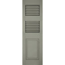 Exterior Window Shutters Additional Rail Louver / Panel Combination Shutters - [Architectural Collection] - Brockwell Incorporated - ColumnsDirect.com