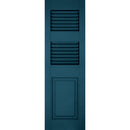 Exterior Window Shutters Additional Rail Louver / Panel Combination Shutters - [Architectural Collection] - Brockwell Incorporated - ColumnsDirect.com
