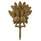 8"(W) x 13-3/8"(H) x 1"(Relief) - Art Nouveau Peach Branch Applique - [Compo Material] - Brockwell Incorporated