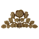 8-1/4"(W) x 4-1/4"(H) x 1/2"(Relief) - Art Nouveau Rose Applique - [Compo Material] - Brockwell Incorporated