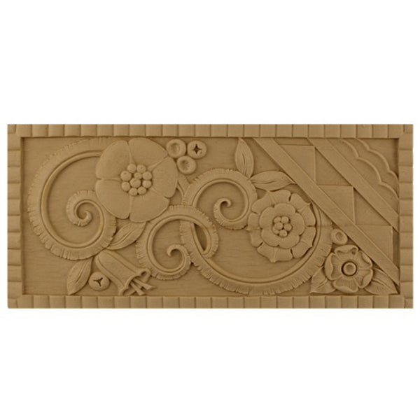 12"(W) x 5-1/2"(H) x 1/4"(Relief) - Art Deco Ornament - [Compo Material] - Brockwell Incorporated
