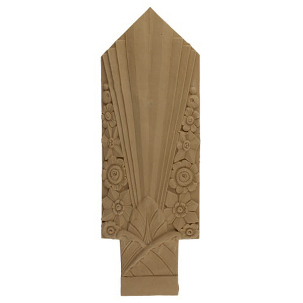 6"(W) x 17-5/8"(H) x 5/16"(Relief) - Art Deco Accent for Woodwork - [Compo Material] - Brockwell Incorporated