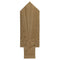 6"(W) x 17-5/8"(H) x 5/16"(Relief) - Art Deco Accent for Woodwork - [Compo Material] - Brockwell Incorporated
