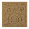 6"(W) x 6"(H) x 3/16"(Relief) - Square Art Deco Rosette - [Compo Material] - Brockwell Incorporated