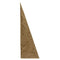 6"(W) x 18"(H) x 5/16"(Relief) - Art Deco Triangle Applique (Left) - [Compo Material] - Brockwell Incorporated