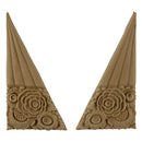 3-5/8"(W) x 7"(H) x 7/16"(Relief) - Art Deco Applique (PAIR) - [Compo Material] - Brockwell Incorporated