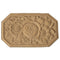 5-1/4"(W) x 3-1/4"(H) x 1/4"(Relief) - Art Nouveau Rosette - [Compo Material] - Brockwell Incorporated