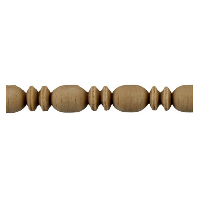 13/32"(H) x 3/8"(Relief) - Stainable Linear Molding - Roman Bead & Barrel Design - [Compo Material] - ColumnsDirect.com