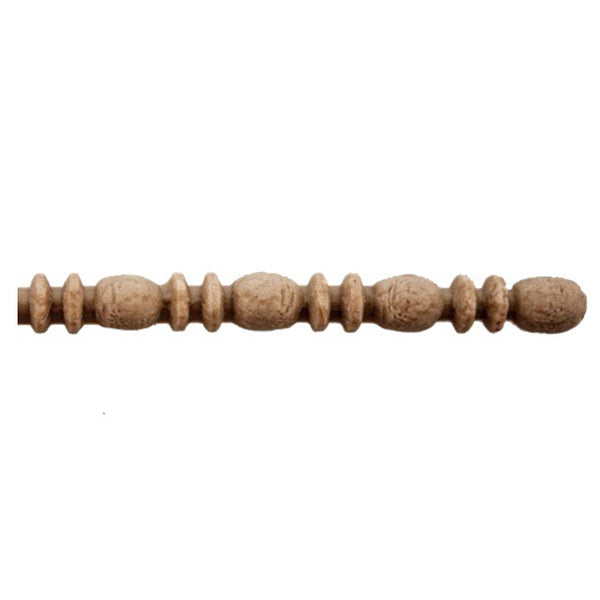 3/16"(H) x 5/32"(Relief) - Stainable Linear Moulding - Italian Bead & Barrel Design - [Compo Material] - ColumnsDirect.com