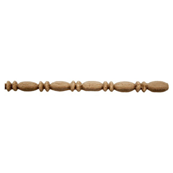 7/32"(H) x 3/16"(Relief) - Stainable Linear Moulding - Greek Bead & Barrel Design - [Compo Material] - ColumnsDirect.com