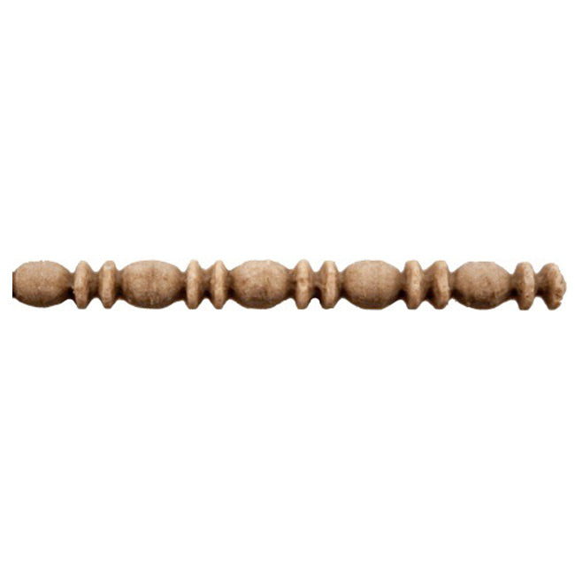 3/16"(H) x 5/32"(Relief) - Stainable Linear Moulding - Greek Bead & Barrel Design - [Compo Material] - ColumnsDirect.com