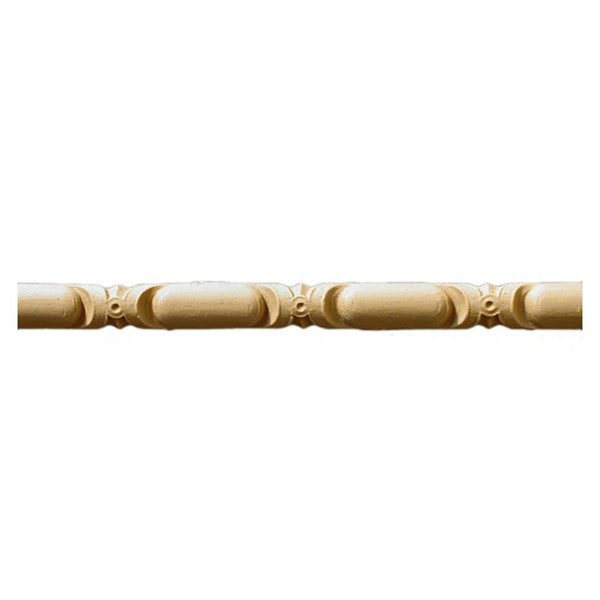 5/8"(H) x 3/8"(Relief) - Linear Stainable Molding - Classic Bead & Barrel Design - [Compo Material] - ColumnsDirect.com