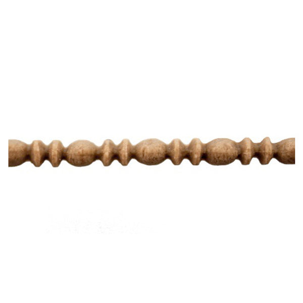 3/16"(H) x 1/8"(Relief) - Stainable Linear Moulding - Greek Bead & Barrel Design - [Compo Material] - ColumnsDirect.com