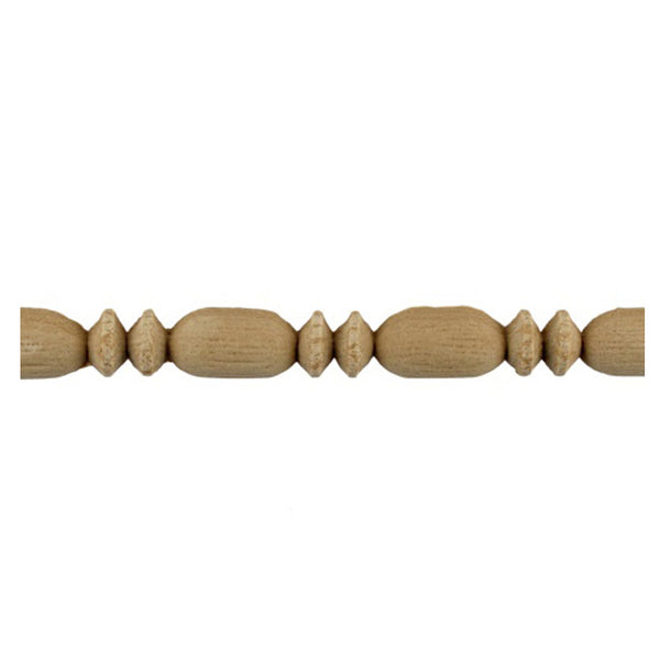 9/16"(H) x 1/2"(Relief) - Stainable Linear Moulding - Roman Bead & Barrel Design - [Compo Material] - ColumnsDirect.com