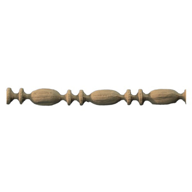 5/16"(H) x 3/16"(Relief) - Stainable Linear Moulding - Italian Bead & Barrel Design - [Compo Material] - ColumnsDirect.com
