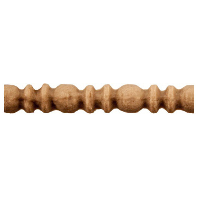 3/16"(H) x 3/16"(Relief) - Stainable Linear Moulding - Roman Bead & Barrel Design - [Compo Material] - ColumnsDirect.com