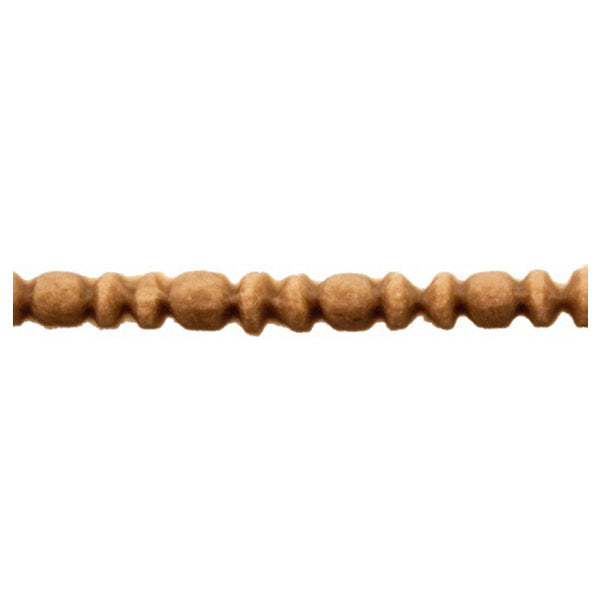 3/32"(H) x 3/32"(Relief) - Linear Moulding - Stain-Grade Greek Bead & Barrel Design - [Compo Material] - ColumnsDirect.com