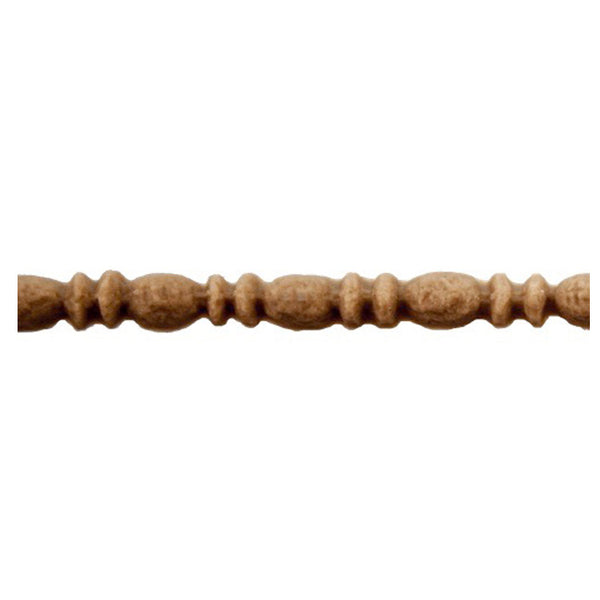 1/8"(H) x 1/8"(Relief) - Linear Moulding - Stain-Grade Greek Bead & Barrel Design - [Compo Material] - ColumnsDirect.com