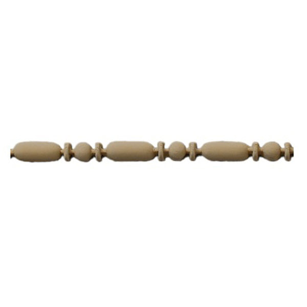 3/8"(H) x 7/32"(Relief) - Linear Moulding - Roman Bead & Barrel Style - [Compo Material] - ColumnsDirect.com