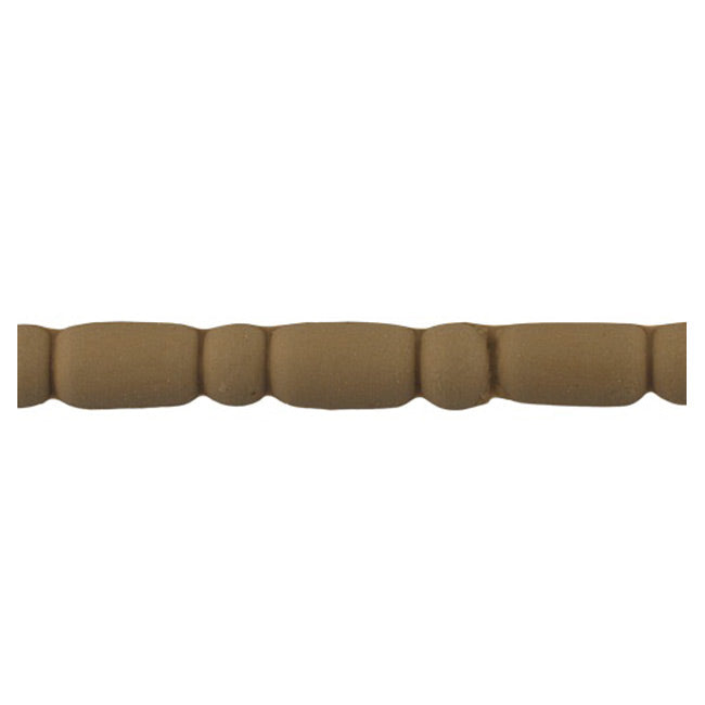 3/8"(H) x 3/16"(Relief) - Stain-Grade Renaissance Bead & Barrel Linear Molding Design - [Compo Material] - ColumnsDirect.com