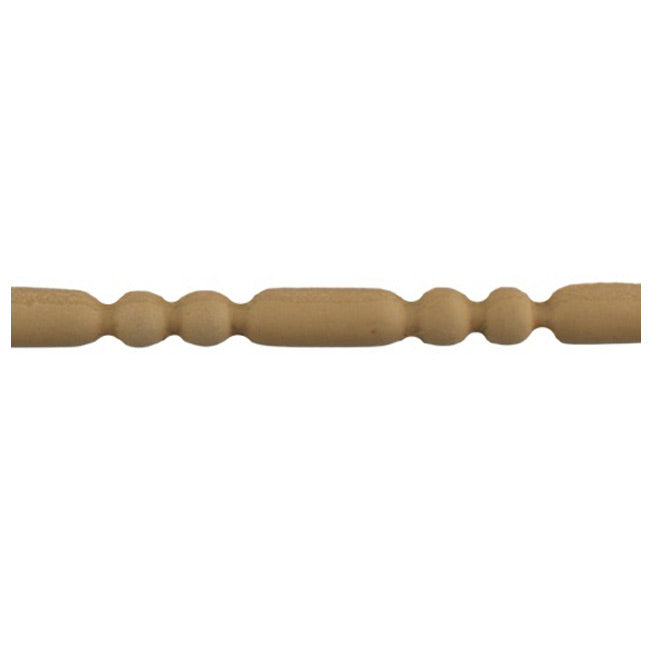 7/16"(H) x 1/4"(Relief) - Stain-Grade Renaissance Bead & Barrel Linear Molding Design - [Compo Material] - ColumnsDirect.com