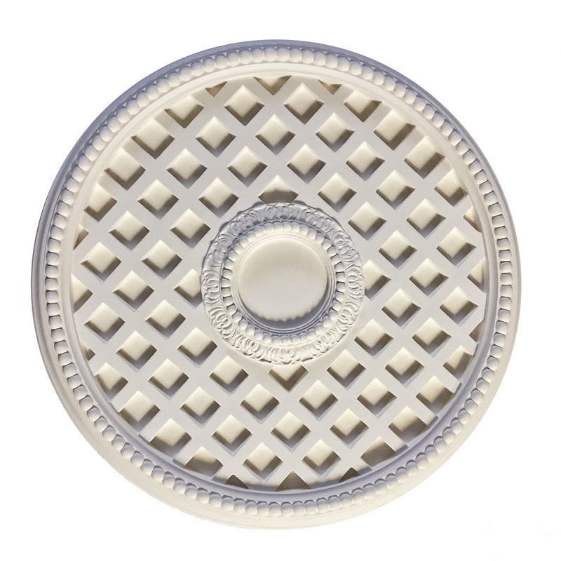 Colonial Style Elegant Plaster Ceiling Medallion from Brockwell Incorporated