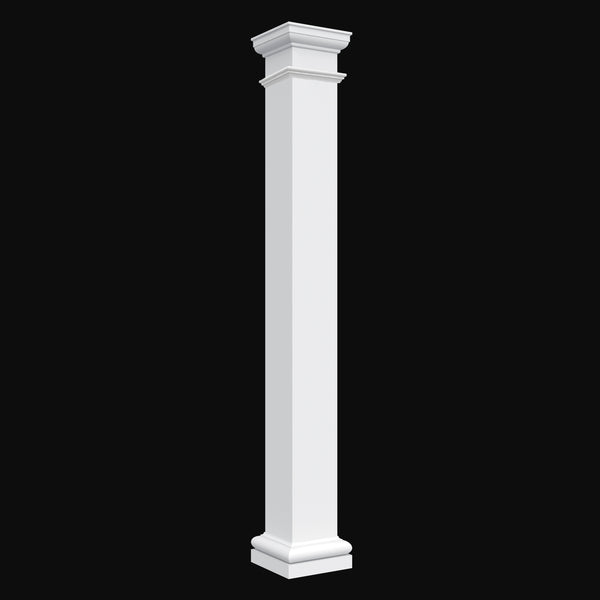 Fiberglass Column Design #BR-104-SQ - Square, Non-Tapered, Plain Tuscan Column from Brockwell Incorporated