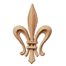 2-1/2"(W) x 4-1/8"(H) x 3/8"(Relief) - Gothic Fleur de Lis - [Compo Material] - Brockwell Incorporated 
