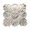 12-1/2" (W) x 12-1/2" (H) x 2" (Relief) - French Style Square Medallion - [Plaster Material] - Brockwell Incorporated 