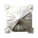8" (W) x 8" (H) x 4" (Relief) - Elizabethan Style Square Medallion - [Plaster Material] - Brockwell Incorporated 