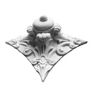 8-1/2" (W) x 8-1/2" (H) x 4" (Relief) - Elizabethan Style Square Medallion - [Plaster Material] - Brockwell Incorporated 