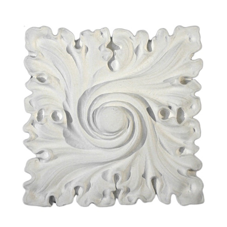 6" (W) x 6" (H) x 1-1/4" (Relief) - Gothic Style Square Medallion - [Plaster Material] - Brockwell Incorporated 