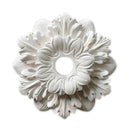 11" (Diam.) x 2-1/4" (Relief) - Hole: 2" - Floral Bulb Ring - [Plaster Material] - Brockwell Incorporated 