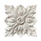 10-1/2" (W) x 10-1/2" (H) x 1" (Relief) - Italian Square Acanthus Leaf Rosette - [Plaster Material] - Brockwell Incorporated 
