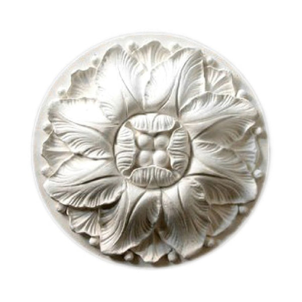 11-1/2" (Diam.) x 2-1/2" (Relief) - Flower Medallion - Roman Style - [Plaster Material] - Brockwell Incorporated 